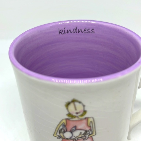 Most sincerely Kindness coffee mug by Claire Stoner Bunny rabbit Carrot - Picture 4 of 5